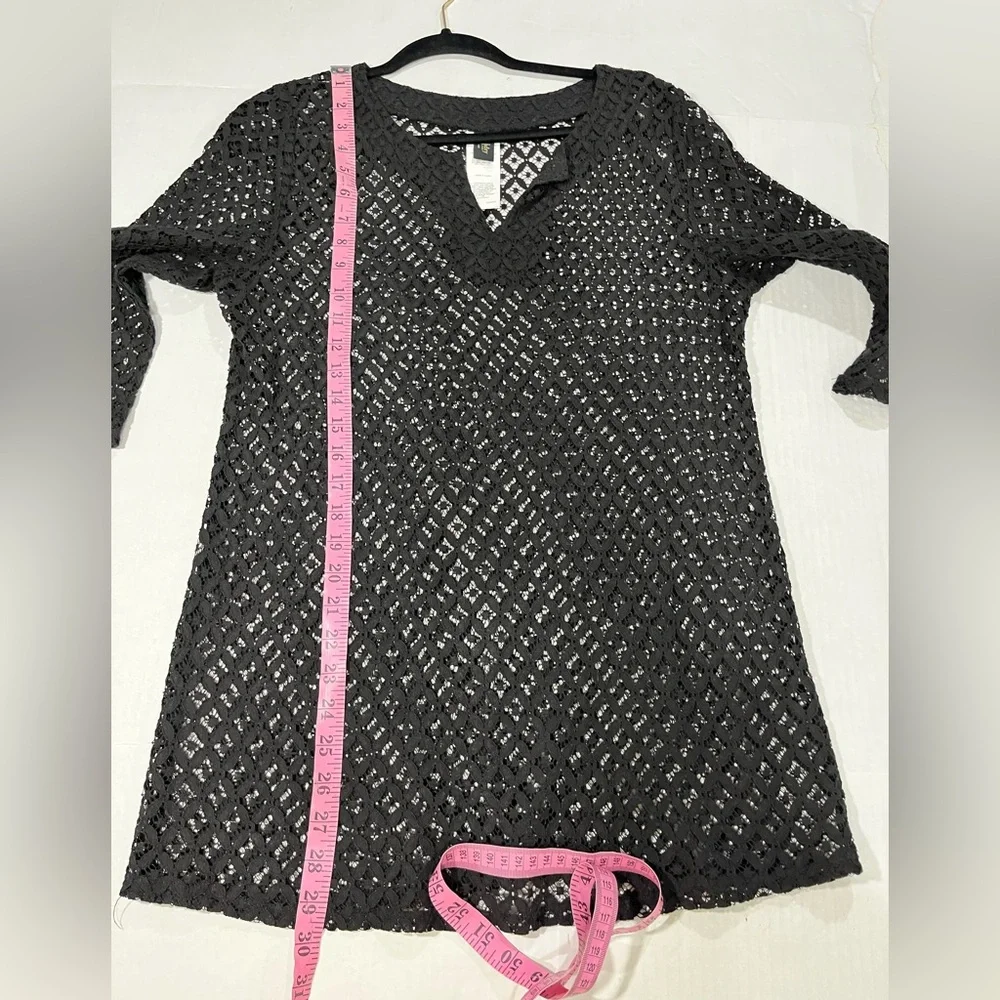 LAUNDRY BY SHELLI SEGAL CROCHET TUNIC SWIM COVER UP